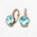 Auskarai moterims DiamondSky &bdquo;Crete (Aqua Bohemica)&ldquo; su Preciosa kristalais DS02A350
