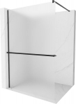 Walk-in du&scaron;o sienelė Mexen Kioto+ su lentynėle, black/matinis stiklas, 70,80,90,100,110,120x200 cm