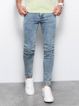 Vyri&scaron;ki džinsai SKINNY FIT Ombre P1062 &scaron;viesiai mėlyna