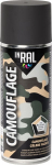 INRAL Camouflage RAL9021, Deguto juoda, matinė, 400ml lauko dažai