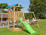 Vaikų žaidimo aik&scaron;telė Jungle Gym Hut 2-Swing, žalia