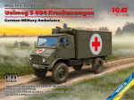 Klijuojamas Modelis ICM 35138 German Military Ambulance Unimog S 404 Krankenwagen 1/35