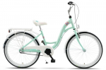 Vaiki&scaron;kas dviratis Davi Olivia, 130-165 cm, aliuminio rėmas, 24" aliumininiai ratai, 3 pavarų Shimano perjungėjas, Žalias