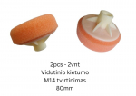 Kieta poliravimo kempinė PoshPads, 2vnt, oranžinė