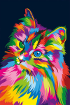 Tapyba pagal skaicius TM Varvikas Through the eyes of a cat MC1116e 20x30 cm