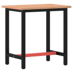 vidaXL Darbastalis, 80x55x81,5cm, bukmedžio masyvas ir metalas