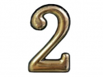 Numeris 2 N1011, žalvario spalvos, 5 cm