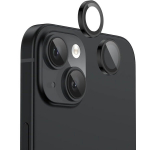 Evelatus iPhone 15 / 15 Plus kameros objektyvo apsauginis dangtelis Armor Juodas Metalinis Rėmas
