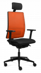 Biuro kėdė Tronhill WORK, juodas audinys/oranžinis tinklelis
