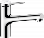 Plautuvės mai&scaron;ytuvas su i&scaron;traukiama žarna Hansgrohe Zesis M33, 74810000, chromo