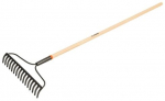 Dirvos grėblys su 16 plieninių dantų, medinė rankena, 137cm Truper&reg;