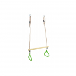 Trapecija su plastikiniais žiedais, &scaron;viesiai žalia