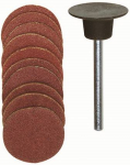 &Scaron;lifavimo popierius su laikikliu &Oslash; 18 mm, 10 vnt, grūdėtumas 5 po 120 + 150