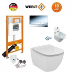 Potinkinis WC komplektas WERIT + Tesi AquaBlade 174-91101300-00+T007901+T352701