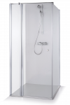 Du&scaron;o kabina Baltijos Brasta Karina 100x100 cm, melsvas stiklas