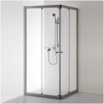 Du&scaron;o kabina Baltijos Brasta Rasa 100x100 cm, ra&scaron;tuotas stiklas