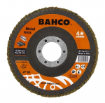 Žiedlapinis metalo ir nerūdijančio plieno &scaron;lifavimo diskas Bahco INOX+Fe T42 P120 125x22.23mm