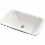 Praustuvas Blu STELLA Rect, klijuojamas i&scaron; apačios arba įleidžiamas, 550x360 mm