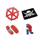 Žaislų rinkinys &ldquo;Piratų laivas&rdquo;, raudonas