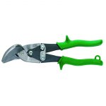 Padidintos sverinės galios žirklės skardai, 225 mm, dė&scaron;ininės, i&scaron;lenktos. Kerpa (cinkuota/nerūdijančio plieno skarda) 1.02mm/0,6mm. Pagaminta JAV