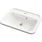 Praustuvas Blu STELLA Rect II, klijuojamas i&scaron; apačios arba įleidžiamas, 550x430 mm