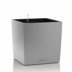 Vazonas su savaiminio drėkinimo sistema LECHUZA Cube Premium 50 silver metallic, 16568