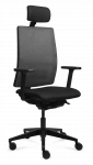 Biuro kėdė Tronhill WORK, juodas audinys/tamsiai pilkas tinklelis