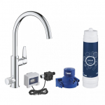 Virtuvės mai&scaron;ytuvas su vandens filtru Grohe BLUE PURE BAUCURVE STARTER KIT, 30581000