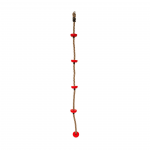 Laipiojimo virvė su burbulais, raudona