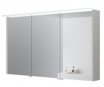 Veidrodinė spintelė Kame Loft, MC3DML/120-70/D37-LFT, su LED stogeliu, IP44, 120 cm, Perlų pilka