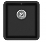 Virtuvės plautuvė AQUASANITA ARCA SQA101W 601 Black - Metallic, uždaromas ventilis