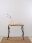 Ąžuolinis konsolinis staliukas Bold Frame NORDIC OAK, natūralus ąžuolas, 80 cm