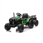 Vaiki&scaron;kas elektrinis traktorius su priekaba HATIS, tamsiai žalias/pilkas