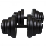 Reguliuojamo svorio hantelių rinkinys (30 mm) RN-Sport 45 kg