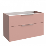 Apatinė vonios spintelė su stalčiais KAME BU/10-3DR/23-BIG, 100x59 cm, Rožinė (rankenėlių spalva pasirenkama)
