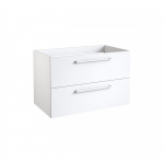 Apatinė spintelė Kame Duet BU/8-2DR/D1, 80 cm, Balta blizgi