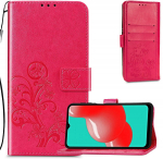 Dėklas Flower Book Samsung A165 A16 4G/A166 A16 5G rožinis-raudonas