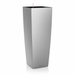 Vazonas su savaiminio drėkinimo sistema LECHUZA Cubico alto Premium 40 Silver, 18238