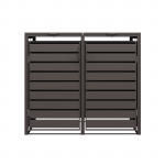 Metalinė dviguba konteinerio stoginė, ruda