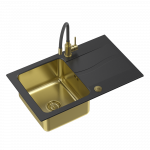 Plautuvė su mai&scaron;ytuvu Quadron MICHAEL 111, FUS_M7848CZPVDG1_3323503PVDG1, juoda/aukso