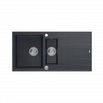 Plautuvė Quadron EVAN 156, HQE5510050U8_BS_P2O, juodas deimantas