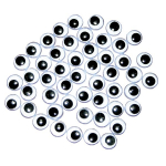 Vibruotos akys 8 mm juodos/baltos