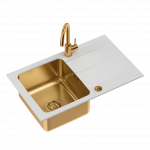 Plautuvė su mai&scaron;ytuvu Quadron MICHAEL 111, FUS_M7848BIPVDC1_3323502_PVDBSC1, balta/vario