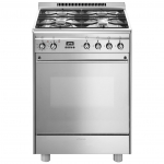 Dujinė viryklė su elektrine orkaite Smeg GP61X9, su pirolize