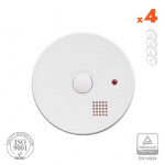 Dūmų detektorius XP-350, su keičiama baterija 9V (4 vnt.)