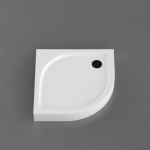 Akmens masės pusapvalis du&scaron;o padėklas Vispool RR-90 (R550) be apdailos