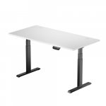 Reguliuojamo auk&scaron;čio stalas Up Up Thor juodas, stalvir&scaron;is L baltas