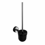 Prie sienos montuojamas tualeto &scaron;epetys su laikikliu Kapitan OPTIMO black 67 01