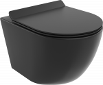 Pakabinamas klozetas Mexen Lena Rimless 30220185, juodas matinis