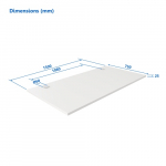 Stalvir&scaron;is (LMDP) Up Up, baltas 1500x750x25mm